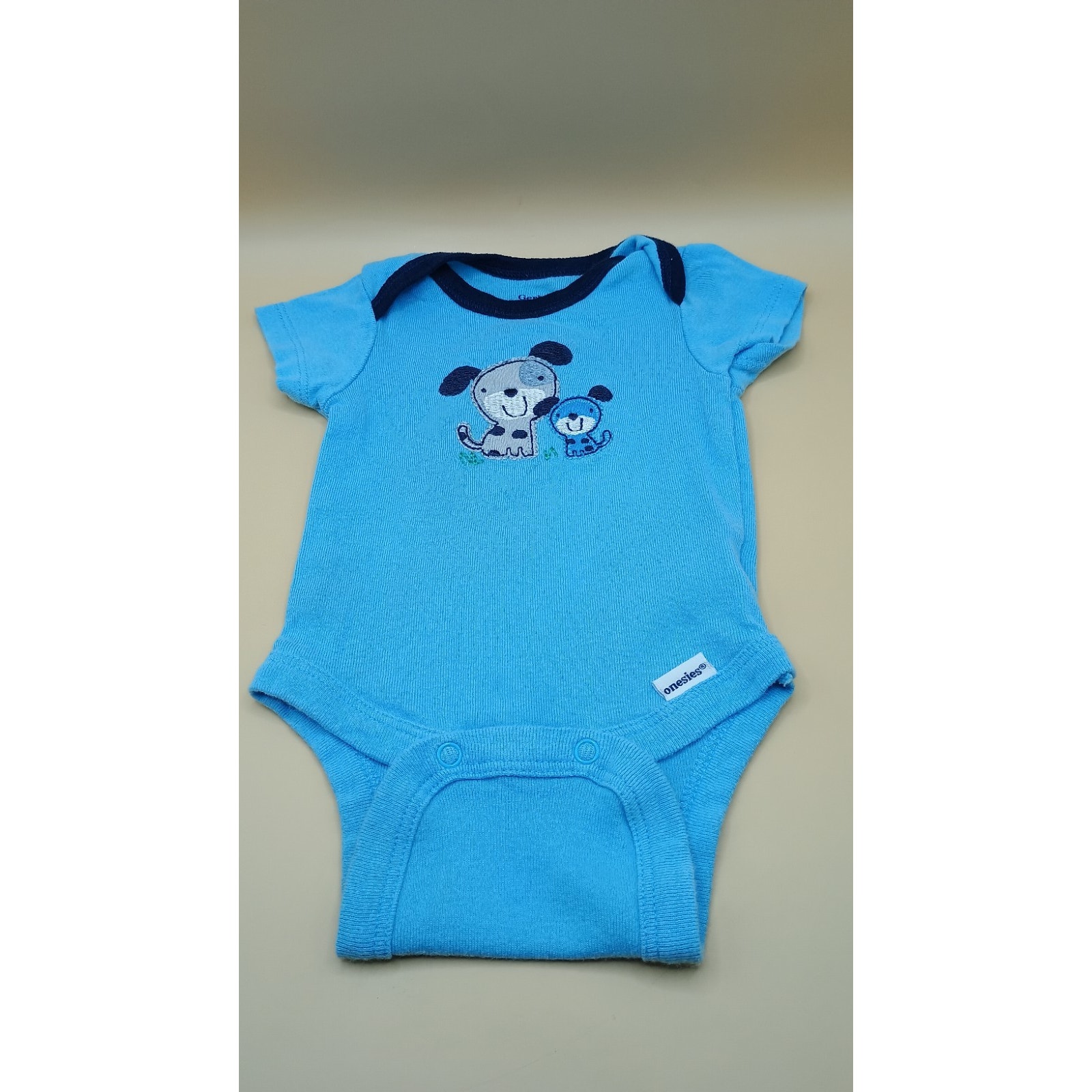 Gerber Newborn Onesie  Blue Puppies  Preowned